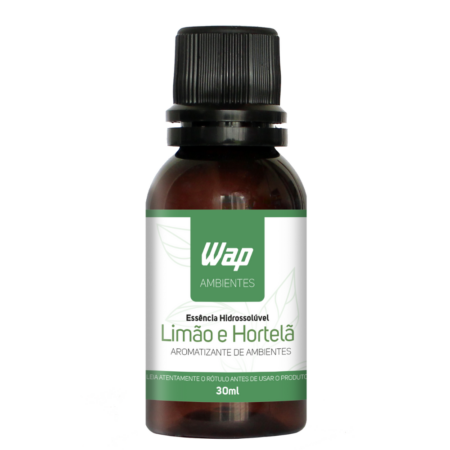 ESSÊNCIA HIDROSSOLÚVEL LIMÃO E HORTELÃ WAP 30 ML
